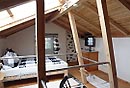 Doppelbett mit TV im OG